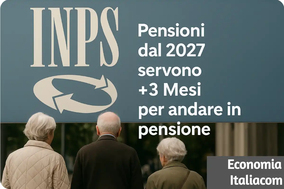 Pensioni dal 2027: servono +3 mesi per andare in pensione โ INPS