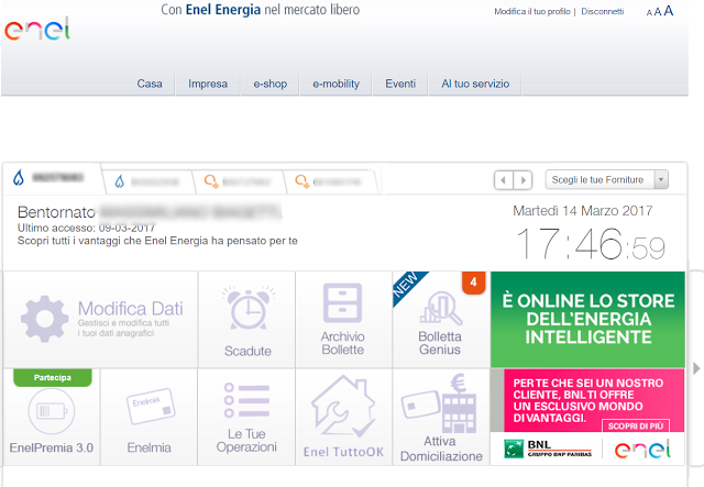 Come pagare le bollette: Luce e Gas ENEL online in modo sicuro