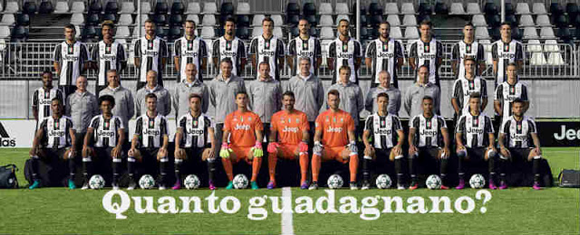 Quanto guadagnano i calciatori della Juventus