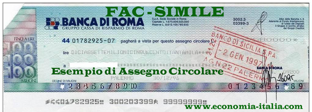 Assegno circolare: cos'è, come funziona differenza con assegno bancario