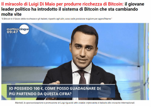 Di Maio ed Elon Musk non hanno investito in Bitcoin Code