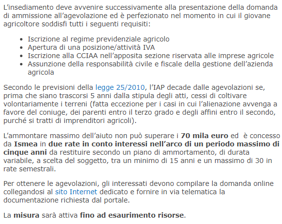 finanziamenti per aziende agricole