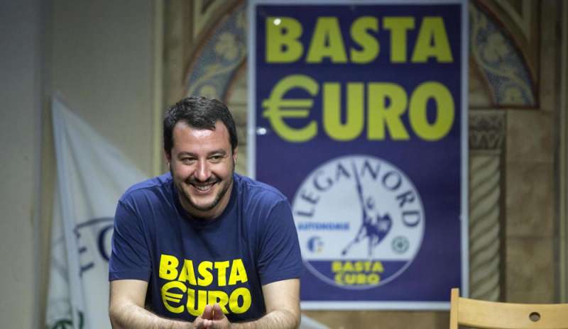 salvini vuole far uscire l'italia dall'euro