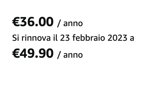 prezzo amazon prime