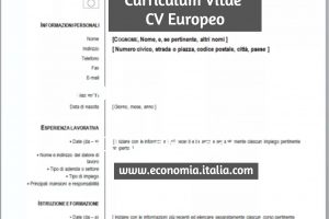 Modello Curriculum Vitae Europeo, Compilazione e Download per Trovare Lavoro