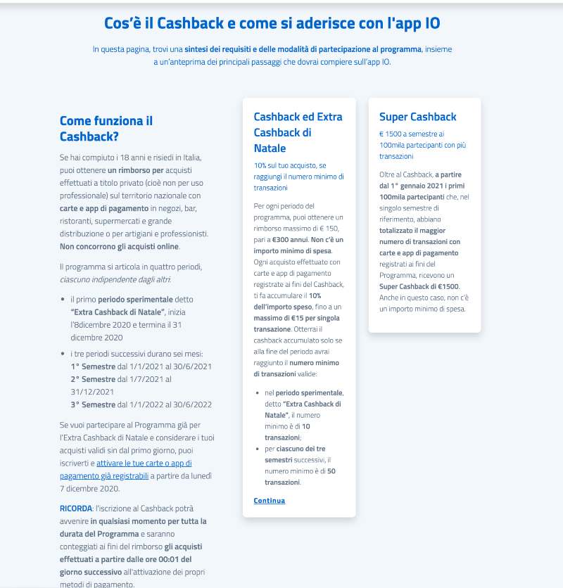 cashback app io istruzioni