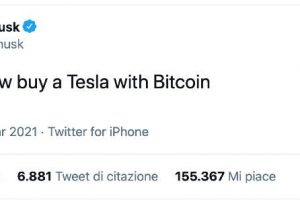 Le auto Tesla potranno essere comprate con i Bitcoin