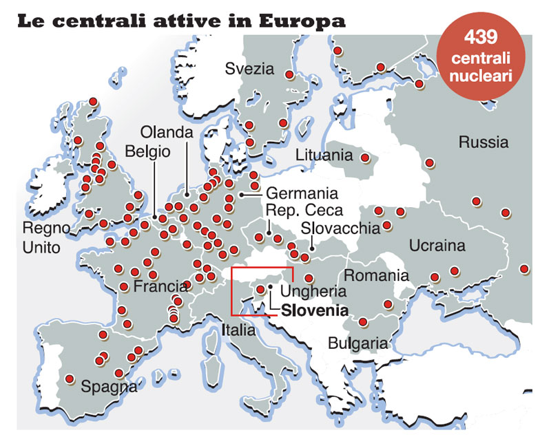 centrali nucleari in europa