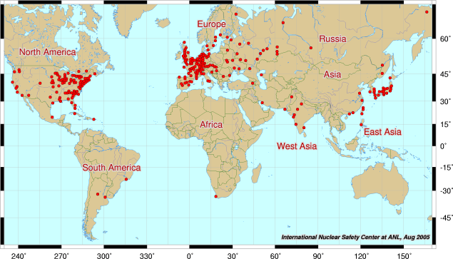 centrali nucleari nel mondo