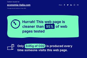 Economia Italia: sito ECO-Friendly al 94% dice il Marketing Green Washing