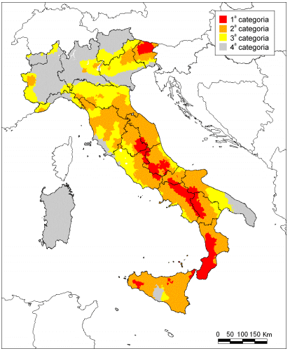 zone sismiche in italia