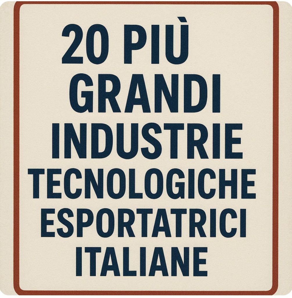 20 migliori aziende tecnologiche italiane esportatrici 2026